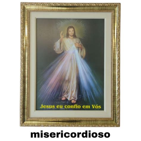 Quadro De Jesus Misericordioso 30x40 Resinado Shopee Brasil