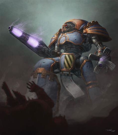 Cerastus Atropos Freeblade Knight Art By Daniel Rosa Tauroni 40K