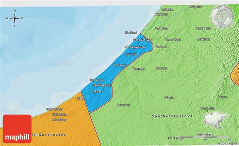 Gaza Strip Political Map Freddy Bernardine