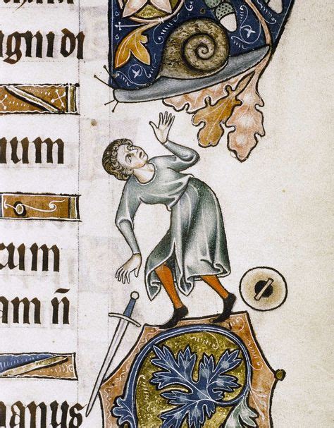 Giant Snail Attack Ormesby Psalter England Ca 1300 Bodleian Library