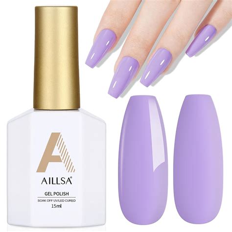 Aillsa Pastel Lavender Purple Gel Nail Polish Macaron Lilac Purple Gel Polish