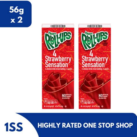 Fruit Roll Ups Strawberry Sensation 56g Set Of 2 Lazada Ph