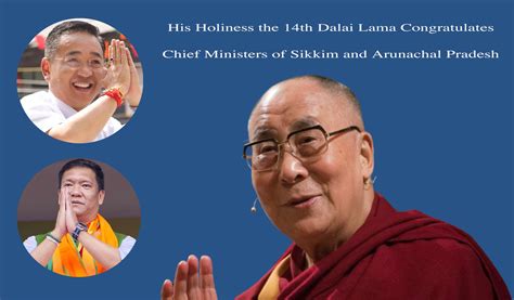 His Holiness The Dalai Lama Congratulates Chief Ministers Of Sikkim And