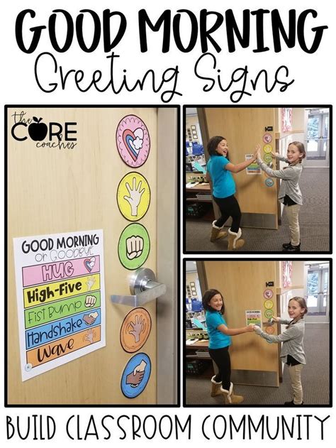 A Collage Of Pictures With The Words Good Morning Greeting Signs And