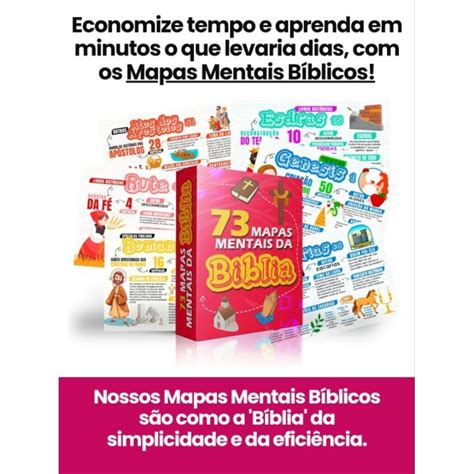 Apostila 73 mapas mentais bíblicos estudo da Bíblia Shopee Brasil