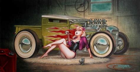 Best Hot Rod Paintings Images On Pinterest Awesome Art Lowbrow Art And Automotive Art