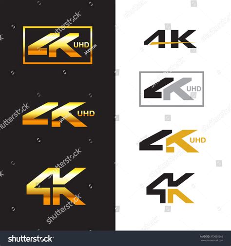 4k Logo Sign Label Emblem Stock Vector (Royalty Free) 373695682 ...