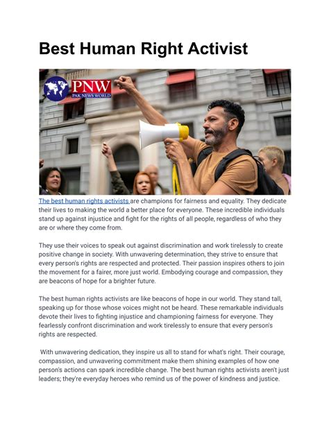 Ppt Human Right Activist 1 Powerpoint Presentation Free Download