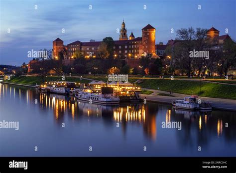 Blue Hour View Of The Picturesque Wawel Castle The Most Historically