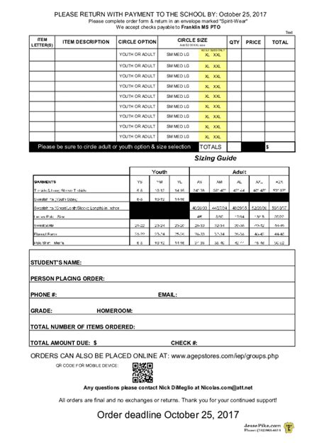 Fillable Online ORDER FORM TEMPLATE - BACK.xls Fax Email Print - pdfFiller