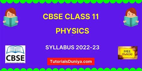 Cbse Class 11 Physics Syllabus 2023 24 Term 1 And 2