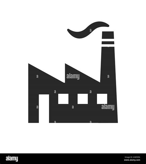 simple industriel usine logo icône silhouette simple vecteur isolé sur