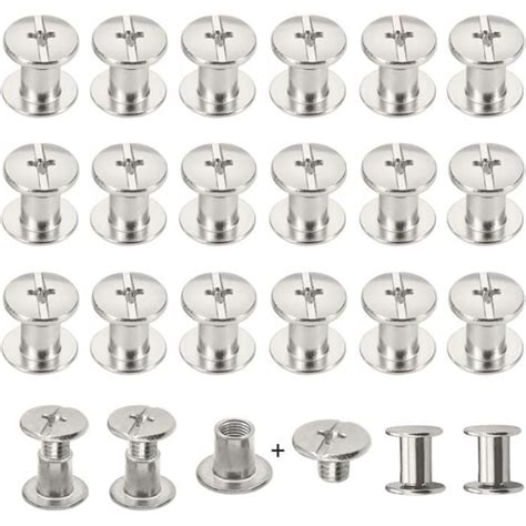 100 Pièces Vis À Écrou En Acier Inox Rivet À Tête Plate Rivet Plat Vis