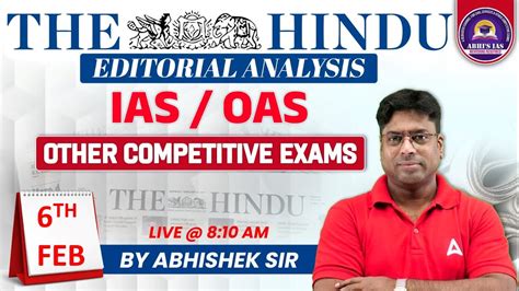 Th February The Hindu Analysis For Ias Oas All Competitive