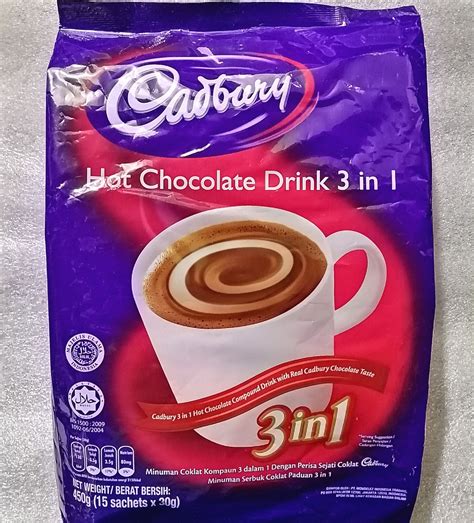 Cadbury Hot Chocolate Drink 3 In 1 450g 15 Sachets X 30g Lazada Ph