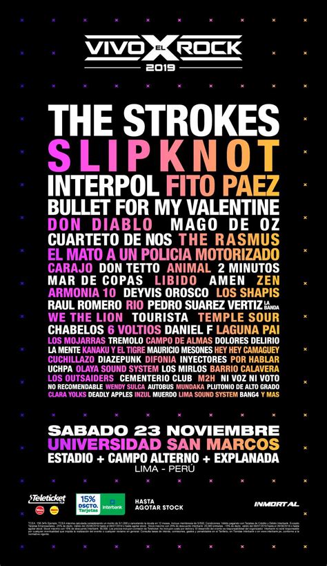 Vivo X El Rock Revelan El Lineup Completo Del Festival Con The Strokes