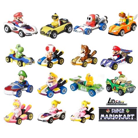 Carrinho Mario Kart Hot Wheels Pistas ESCOLHA O SEU escala coleção Nintendo Cast