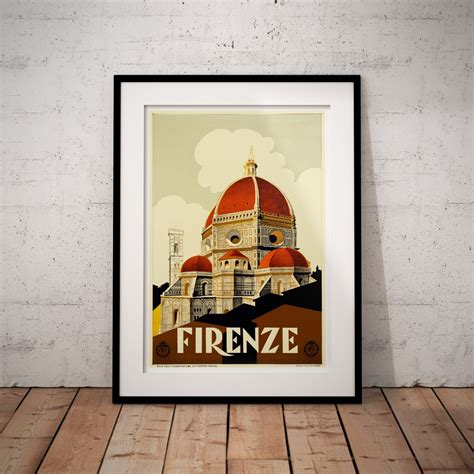 Firenze Cathedral Vintage Italian Travel Poster Just Posters