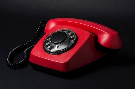 Premium Photo Retro Red Telephone