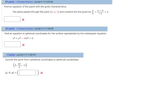 Solved Points Previous Answers Larcalc Mi Chegg