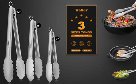 Amazon Walfos Kitchen Tongs For Cooking Heat Resistant