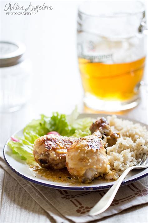 Пиле с мед и горчица и пълнозърнест ориз Басмати / Baked Honey Mustard ...