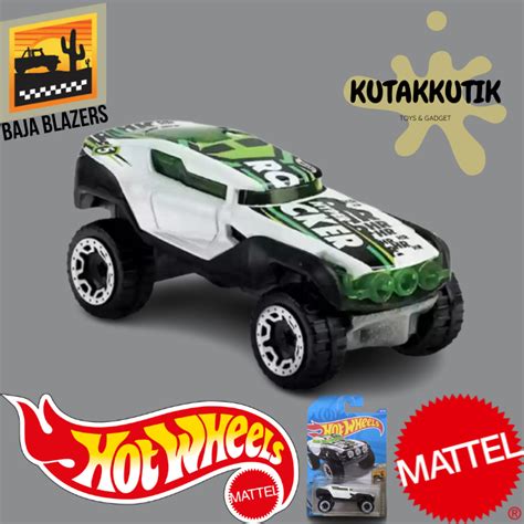 Jual Hot Wheels Mobil Truk Hyper Rocker Putih Strip Hijau Baja Blazers Shopee Indonesia