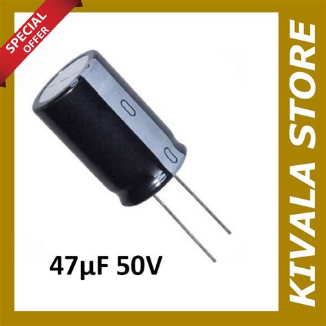 Jual Electrolytic Capacitor Elco 47uf 50v Shopee Indonesia