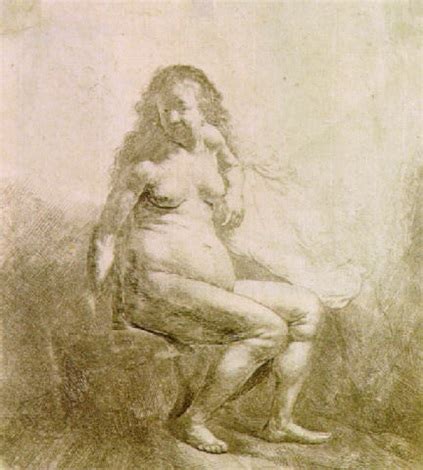 Naked Woman Sitting On A Mound By Rembrandt Van Rijn On Artnet