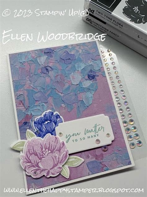 Stampin Up Two Tone Flora Fancy Flora Card Stampin Up Simple