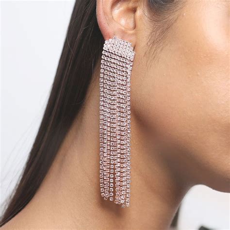 Buy Ayesha Oversized White Diamante Crystal Studded Rose Gold Toned