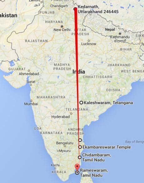 Ancient Siva Temples (Kedarnath to Rameswaram) on Straight Line - Mysteries