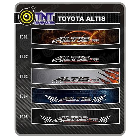 【tnt彩繪貼紙】toyota Altis汽車前擋貼紙 蝦皮購物