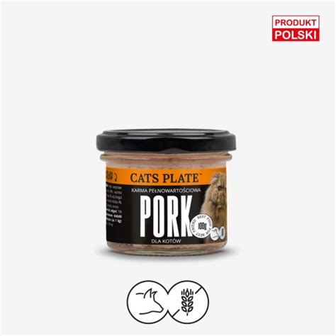 Cats Plate Pork karma dla kota z mięsa wieprzowego 100g Koci sklep