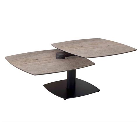 Tables Basses Tonga C Ramique Wood Plateau Pivotant