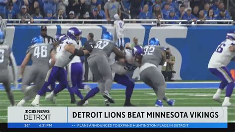 Detroit Lions Beat Minnesota Vikings Youtube