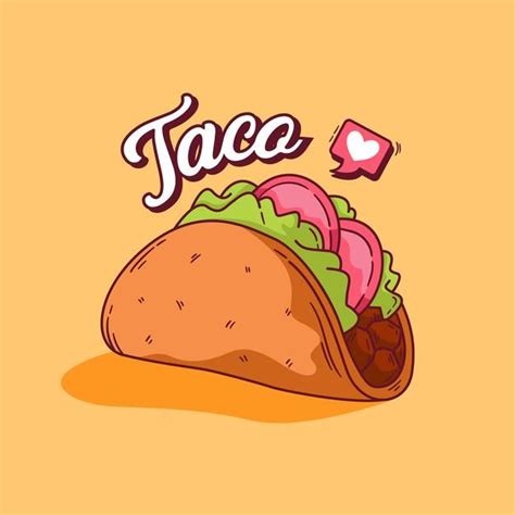 Premium Vector Hand Drawn Of Taco Taco Drawing Cute Food Drawings