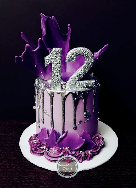 Purple 21st Birthday Cake