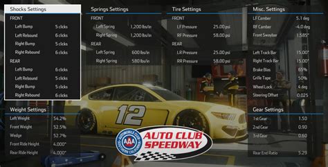 Nascar Heat Auto Club Speedway Setups Best Sim Racing Setups