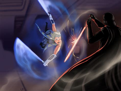 Ahsoka vs Vader by LukePham on DeviantArt