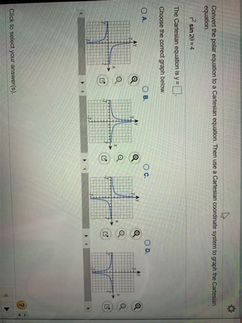 Solved Convert The Polar Equation To A Cartesian Equation Chegg