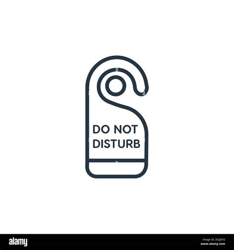 Do Not Disturb Outline Vector Icon Thin Line Black Do Not Disturb Icon