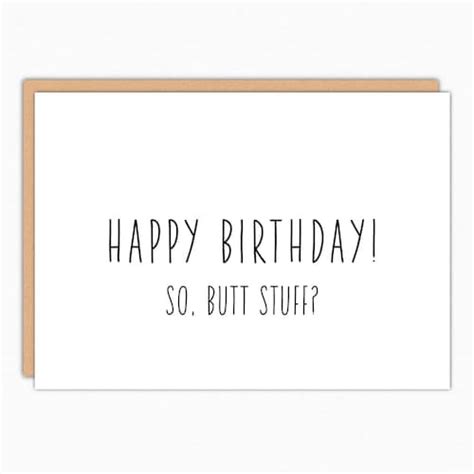 Funny Naughty Birthday Card For Boyfriend Girlfriend Anal Sex Etsy