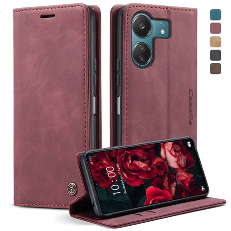 Caseme Кожаный чехол для Xiaomi Redmi 13C/Poco C65/Сяоми Редми 13С/Поко ...