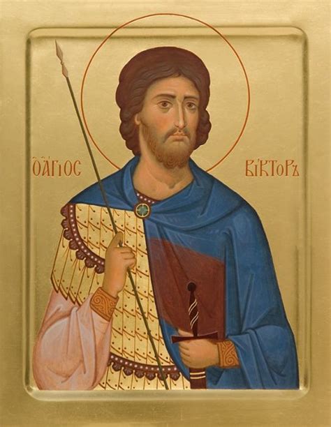 Painted Icon Of Holy Martyr Victor Of Damascus