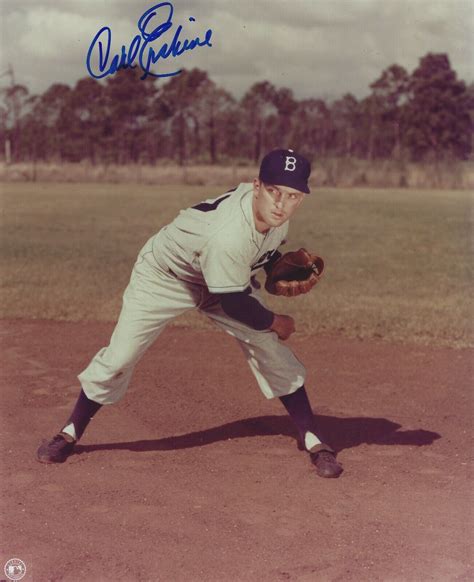 Carl Erskine Autographed Signed 8x10 Photo VINTAGE Brooklyn Dodgers W