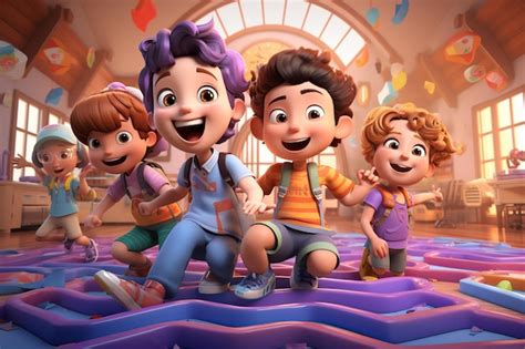 Happy Kids Playing Together Ai Generated Premium Ai Generated Image