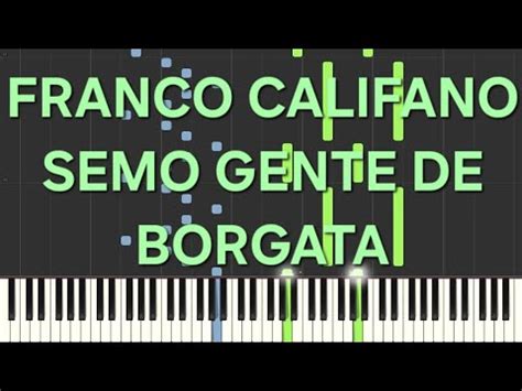 Franco Califano Semo Gente De Borgata Rallentato Slow Piano Facile