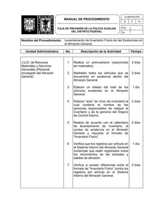 Diagrama De Inventario Pdf