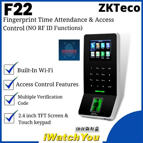 Zkteco F22 Fingerprint Time Attendance And Access Control No Rf Id